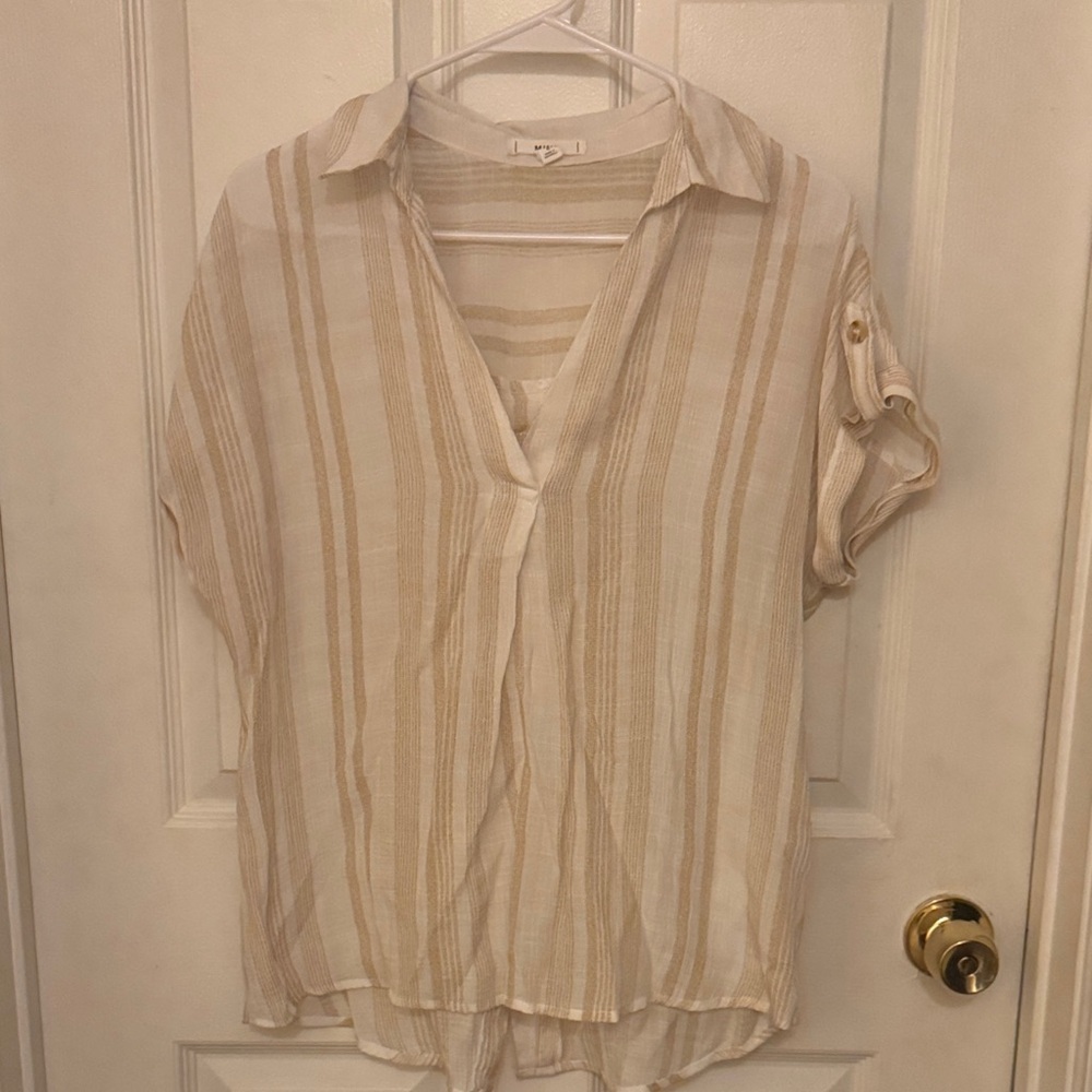 Striped Beige and white Blouse